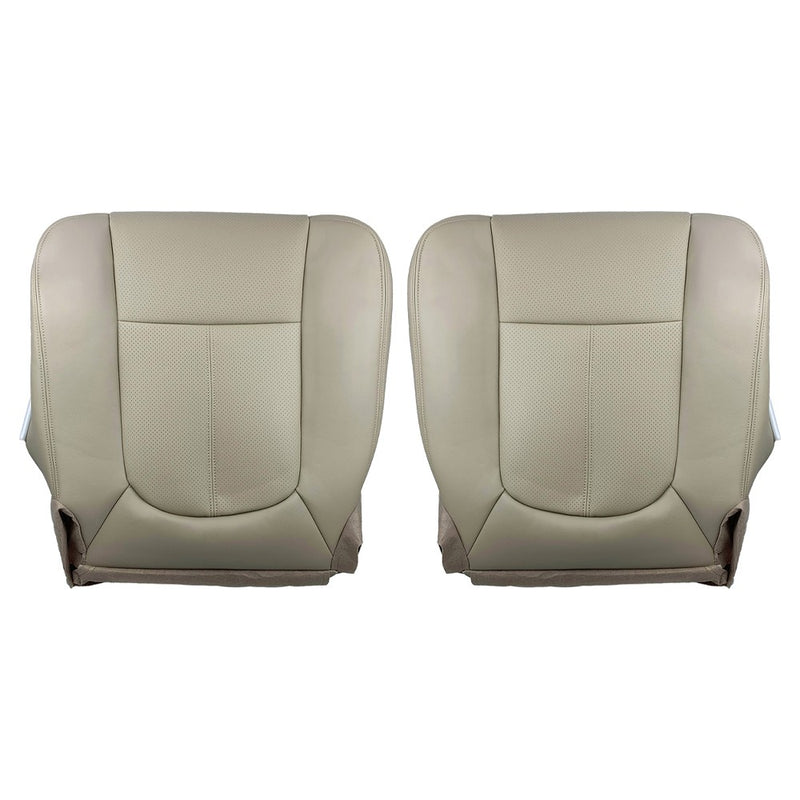 DURAFORCE For 2011-2016 Ford F250 Lariat Driver&Passenger Bottom Leather Seat Cover Tan