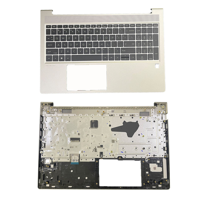 DURAFORCE For HP Probook 450 455 G9 Palmrest With Backlit US Keyboard Sliver N01933-001 US