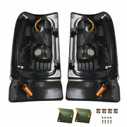 DURAFORCE Tail Light Black Chrome Housing LED For Dodge Ram Truck 1500 2500 3500 94-01