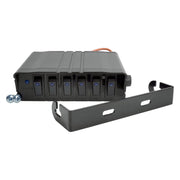 DURAFORCE 6-Gang 12V Rocker Switch Box 40 Amp Max with SPST On/Off &12 AWG Wires