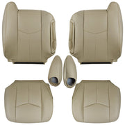 DURAFORCE For 2003 - 2006 Chevy Tahoe GMC Yukon Driver & Passenger Leather Seat Cover Tan