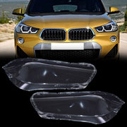 DURAFORCE Left+Right Side Headlight Lens Cover Clear For 2018-2023 BMW X2 F39