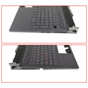 DURAFORCE New 00144H Palmrest Case Keyboard Red Backlit For Dell G15 5530 5531 5535 2023