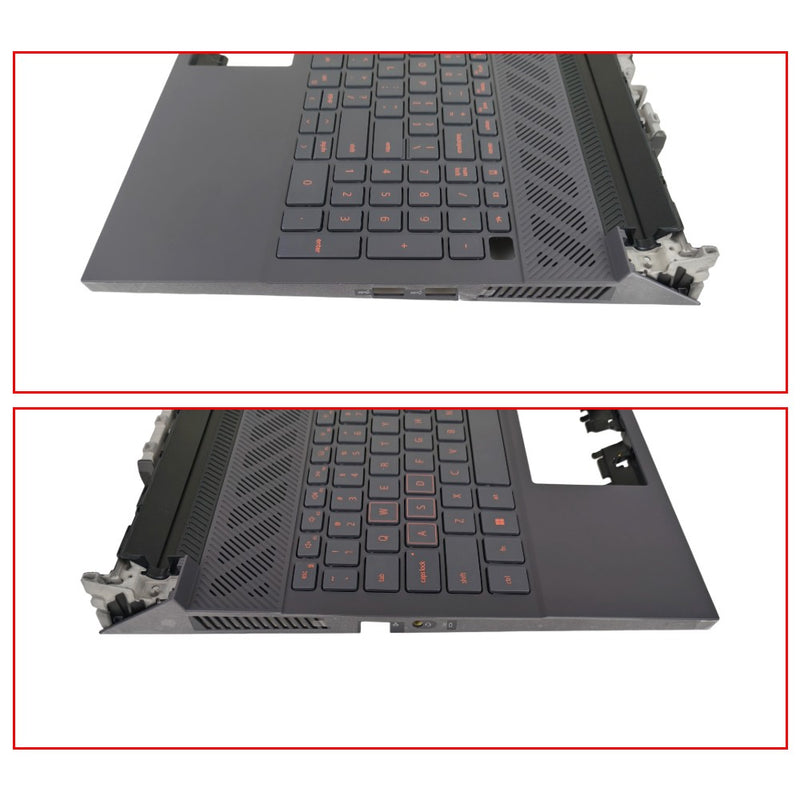 DURAFORCE New 00144H Palmrest Case Keyboard Red Backlit For Dell G15 5530 5531 5535 2023