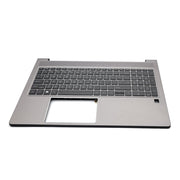 DURAFORCE New Palmrest For HP ZBOOK Power 15 G9 Keyboard White Backlit Gray N06912-001 US