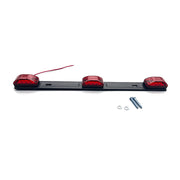 DURAFORCE Truck Trailer Tail Lights Red LED Stainless Rear Clearance ID Marker Light Bar