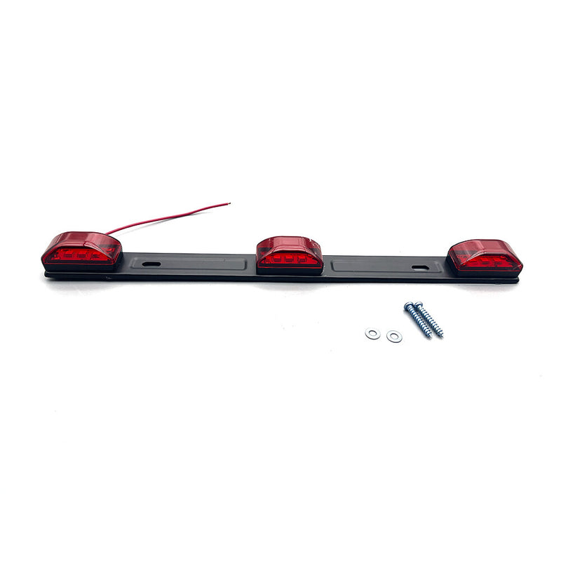 DURAFORCE Truck Trailer Tail Lights Red LED Stainless Rear Clearance ID Marker Light Bar