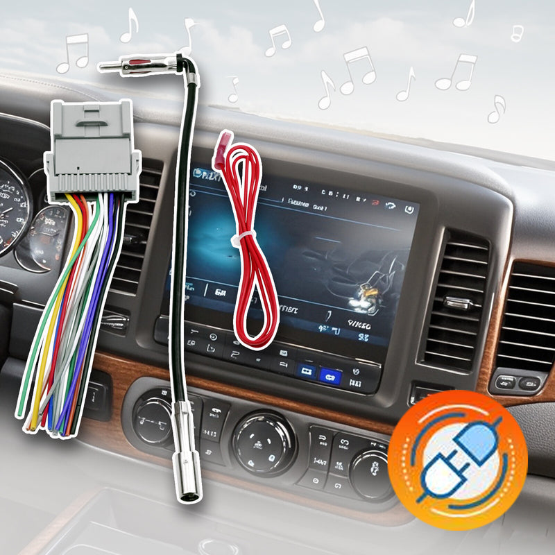 DURAFORCE Stereo Wiring Harness W/Antenna Plug to Radio Connector kit For 2003-06 Chevry