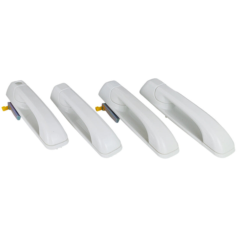 DURAFORCE Set of 4 Bright White Door Handles For Dodge Ram 1500 2500 3500 2012-2018