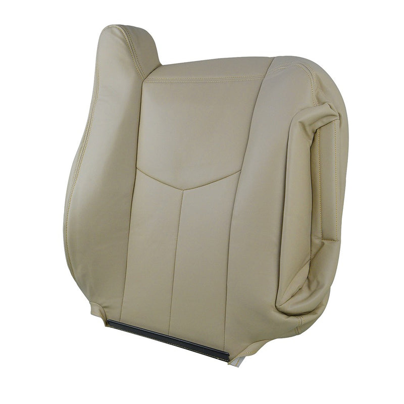 DURAFORCE Passenger Lean Back Leather Seat Cover Tan For 2003 2004 -2006 Chevy Silverado