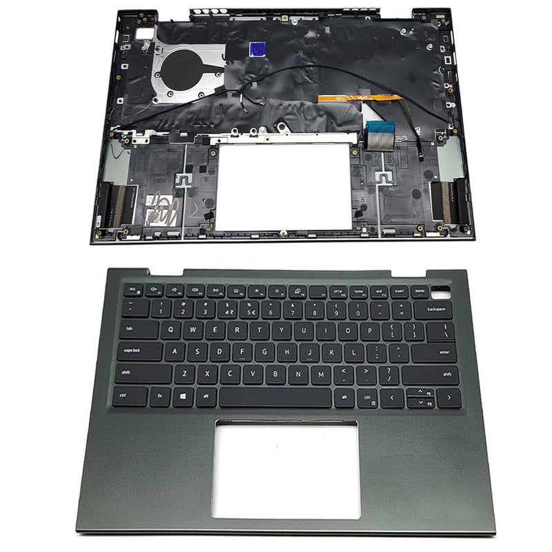 DURAFORCE New Palmrest Backlit Keyboard Green 0VJ2PX For Dell Inspiron 14 5410 7415 2-in-1
