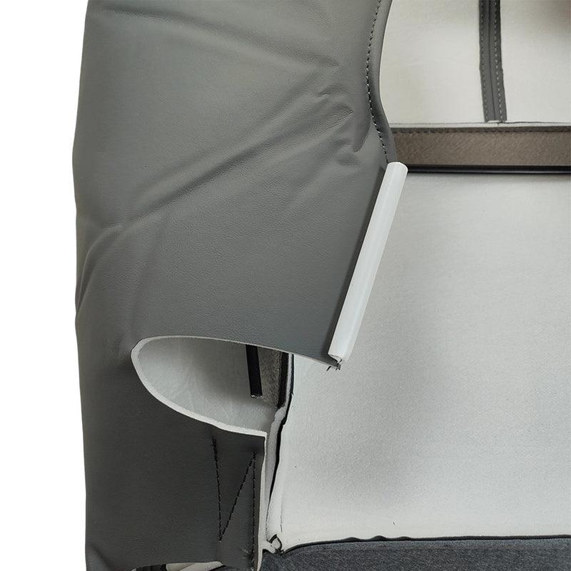 DURAFORCE For 2007-2014 Chevy Tahoe Silverado Driver Side Bottom Leather Seat Cover Gray