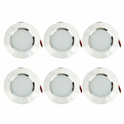 DURAFORCE 6X 12V LED Lights Recessed Ceiling light For RV Camper Interior Cool White 6400K