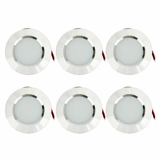 DURAFORCE 6X 12V LED Lights Recessed Ceiling light For RV Camper Interior Cool White 6400K