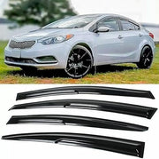 DURAFORCE 3D WAVY M STYLE WINDOW VISOR RAIN GUARD VENT FOR 2014-2018 KIA FORTE K3 SEDAN