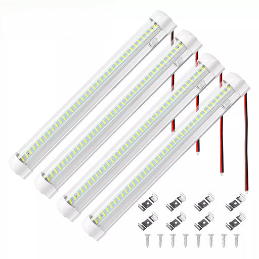 DURAFORCE 4Pcs 12V 108 LED RV Ceiling Dome Light Bar Interior Lighting for Trailer Camper