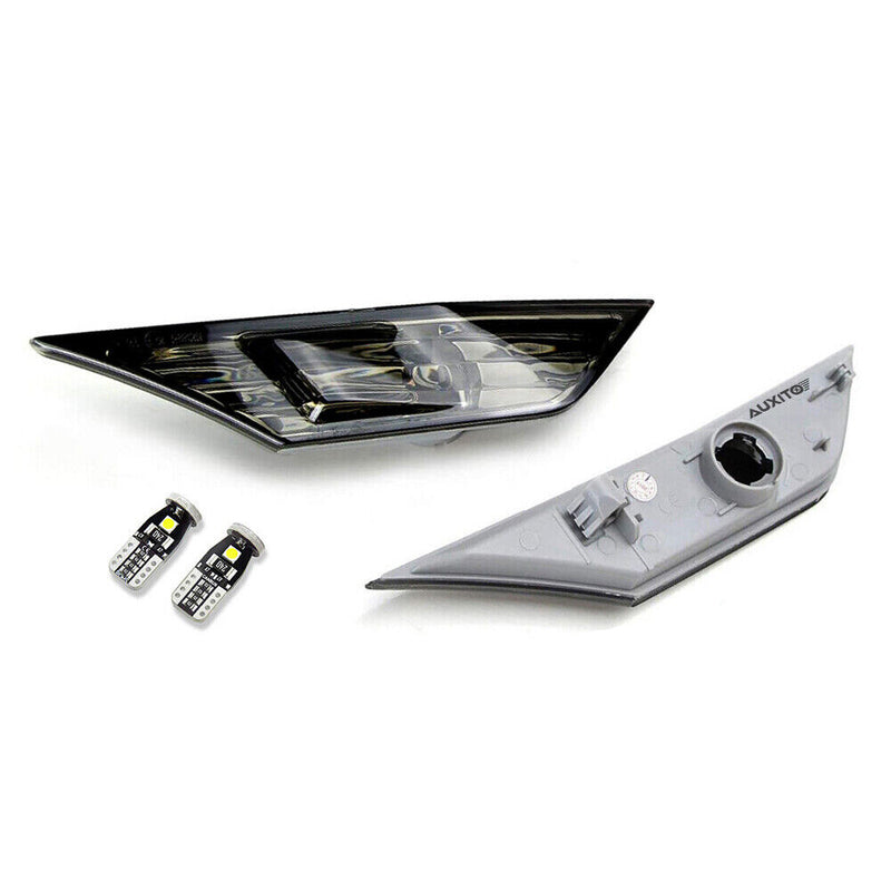 DURAFORCE Smoke Front Bumper Side Marker Lights w/ led bulbs For 2016-2021 Honda Civic