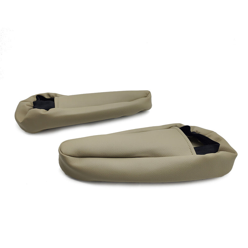 DURAFORCE 2pcs For 2003-2009 Lexus GX470 Beige Leather Seat Armrest Replacement Cover