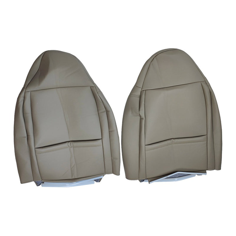 DURAFORCE Driver Passenger Bottom Top Leather Seat Cover TAN For 2001 Ford F250 Lariat New