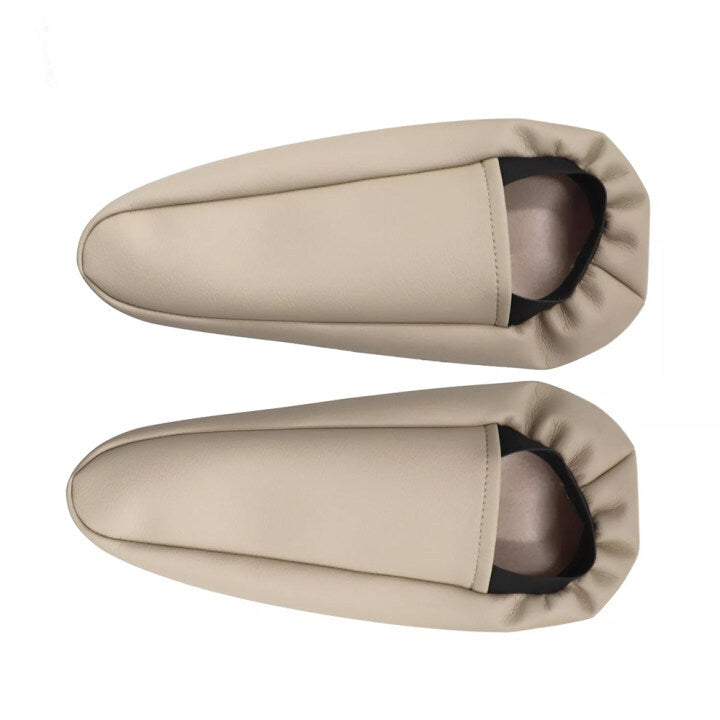 DURAFORCE 2pcs For 2003 2004 2005-2009 Lexus GX 470 Seat Armrest Leather Cover Beige