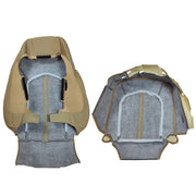 DURAFORCE 2008 to 2013 For Cadillac CTS Front Driver Top & Bottom Leather Seat Covers Tan