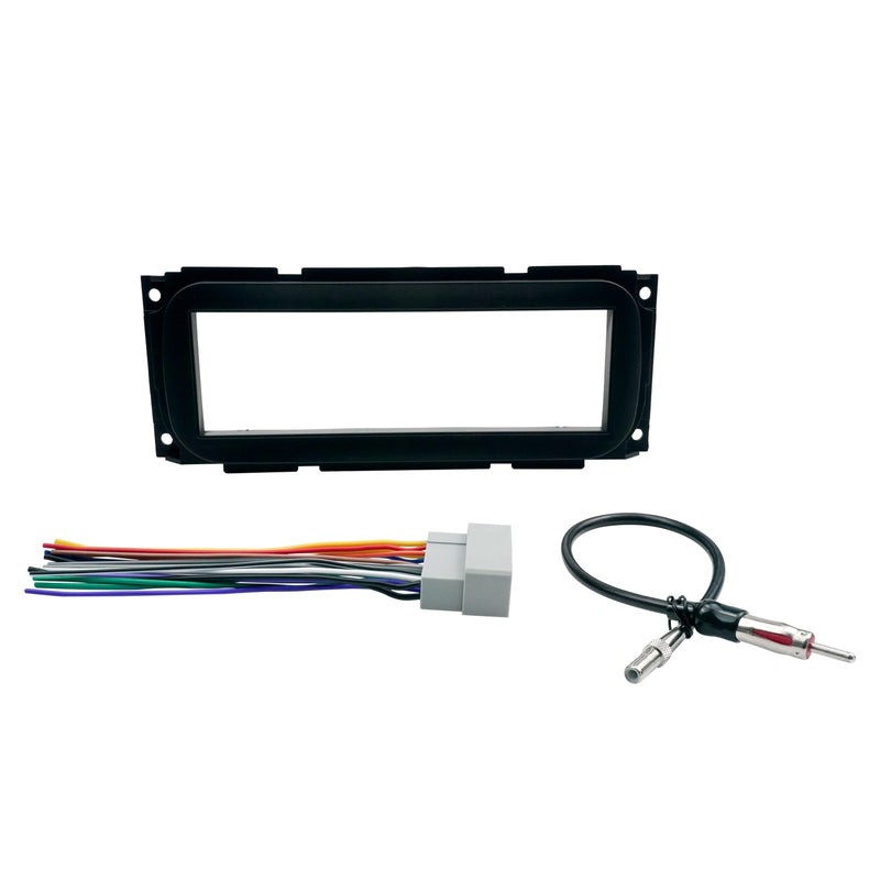 DURAFORCE Single DIN Radio Dash Kit W/Radio Wiring Antenna Adapter For 2002-2007 Chrysler
