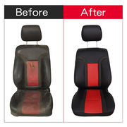 DURAFORCE Driver Leather Seat Cover For 2010 - 2014 Ford F150 Raptor SVT Black & Red Syn.