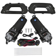 DURAFORCE Left & Right Fog Lights W/Bezels Covers+Bulbs+Wiring For Ford Transit 2020-2024