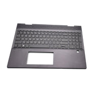 DURAFORCE For HP 15-DS1083CL 15M-DS0011DX 15-DS Palmrest Backlit Keyboard L53987-001 Gray