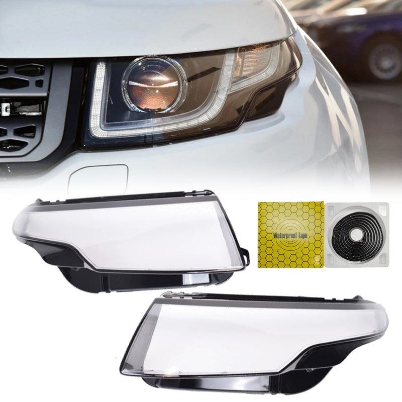 DURAFORCE Pair Fits For 2012-2019 Land Rover Range Rover Evoque Headlight Lens Cover New