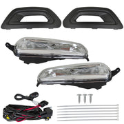DURAFORCE Left & Right Fog Lights W/Bezels Covers+Bulbs+Wiring For Ford Transit 2020-2024