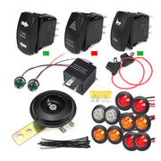 DURAFORCE For UTV SXS ATV Rocker Switch Turn Signal Kit Street Led Light Horn Hazard Set