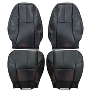 DURAFORCE Driver Passenger Leather Seat Cover Black For Chevy Silverado 1500 2500 2007-14