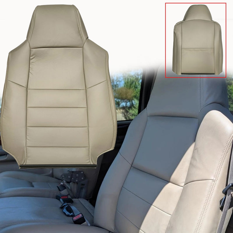 DURAFORCE Driver Top Lean Back Leather Replacement Seat Cover For 2002-07 Ford F250 F350