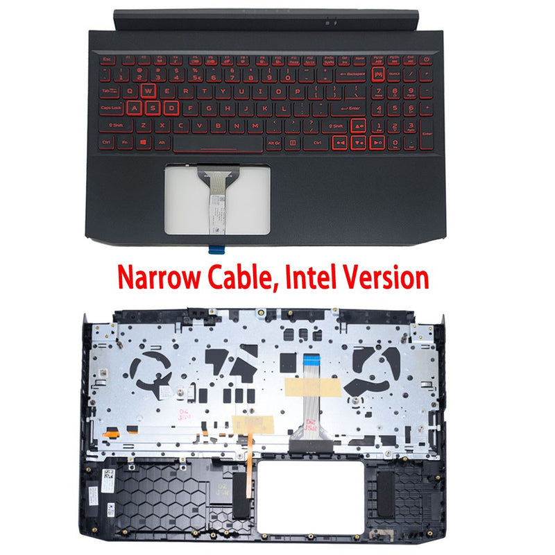 DURAFORCE For Acer Nitro 5 AN515-57 Palmrest Backlit Keyboard Narrow Cable 6B.QEXN2.001 US