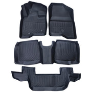 DURAFORCE For 15-19 Ford Explorer 3D Molded Floor Mats Carpet Liner Cover All Weather TPE