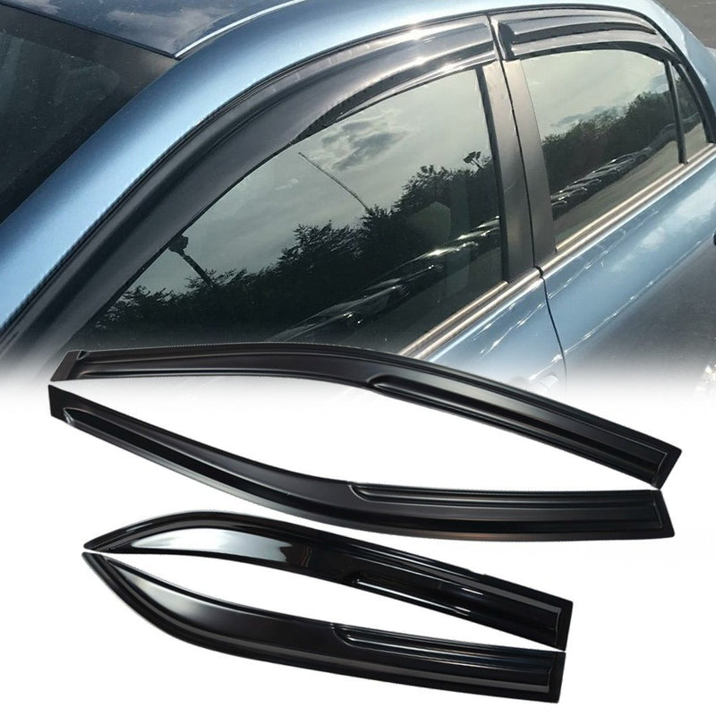 DURAFORCE M Style Window Visors Sun Rain Guards For 2009-2013 Toyota Corolla Sedan