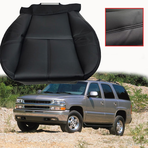 DURAFORCE For 2007-13 Chevy Silverado 1500 2500 HD Driver Bottom Leather Seat Cover Black