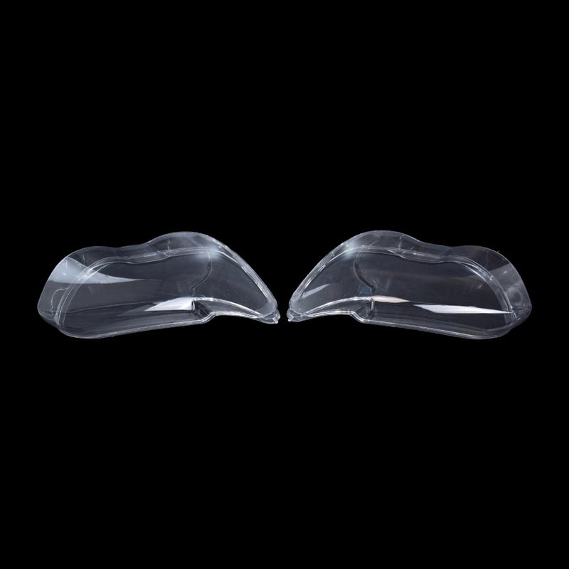 DURAFORCE Left Right Clear Headlight Headlamp Lens Cover For BMW 7 Series E65 E66 2002-05