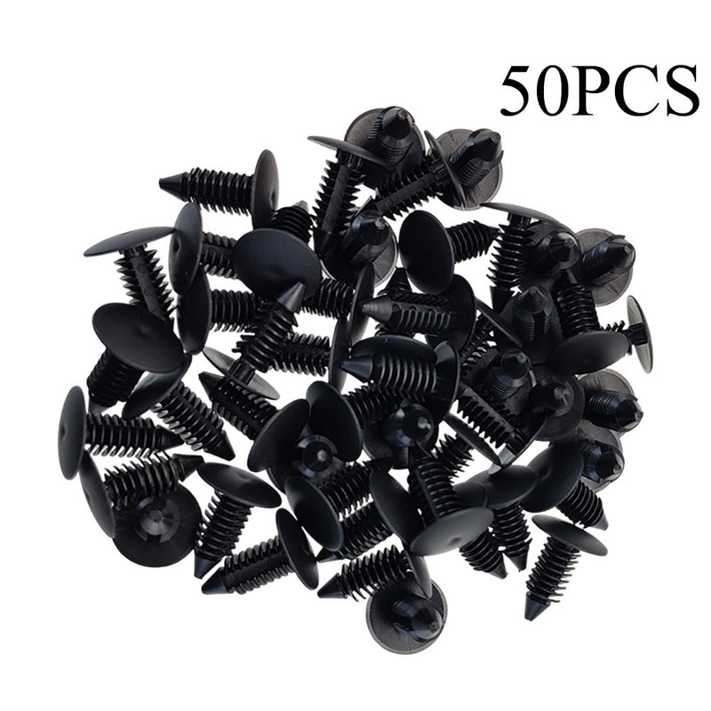 DURAFORCE 50x Bumper Fastener Rivet Clips Fender Shield Retainer Push Pin For Ford