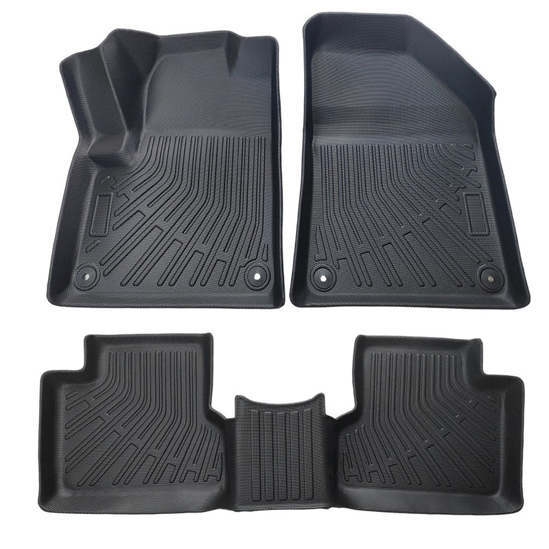 DURAFORCE For 2015-2023 Jeep Grand Cherokee TPE All-Weather Front & Rear Floor Mats Liners