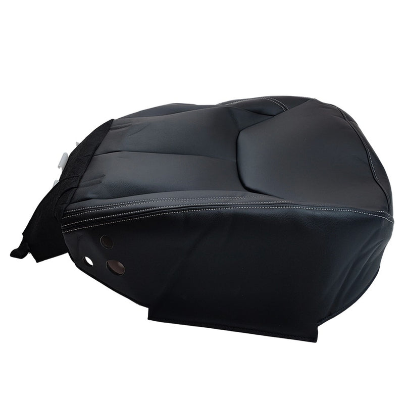 DURAFORCE Passenger Bottom Leather Seat Cover Black For 2011-2017 Jeep Wrangler Rubicon