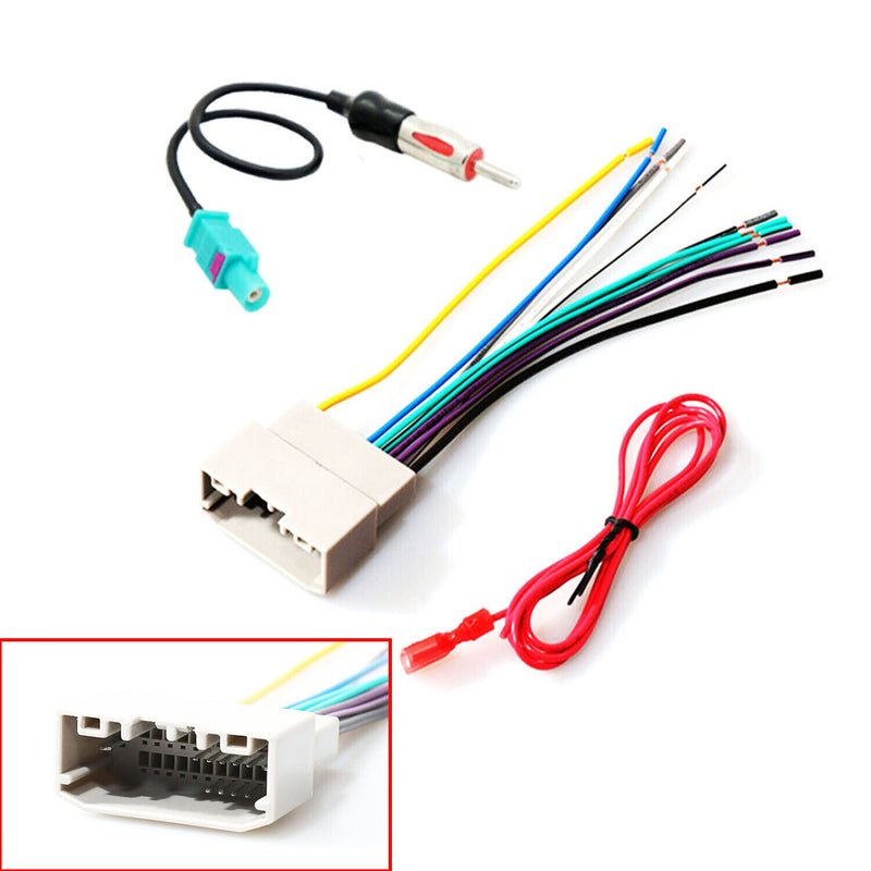 DURAFORCE Car Radio Cable Wire Harness Antenna Adapter For Dodge Ram Jeep Wrangler Patriot