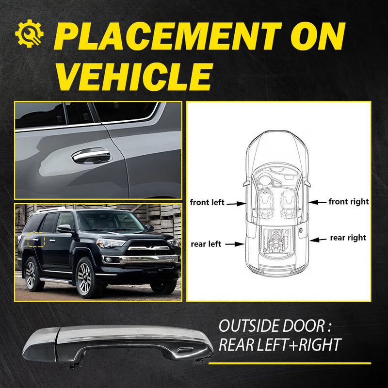 DURAFORCE 2X Rear Exterior Door Handle Left+Right 69210-60170 For 2010-20 Toyota 4Runner K