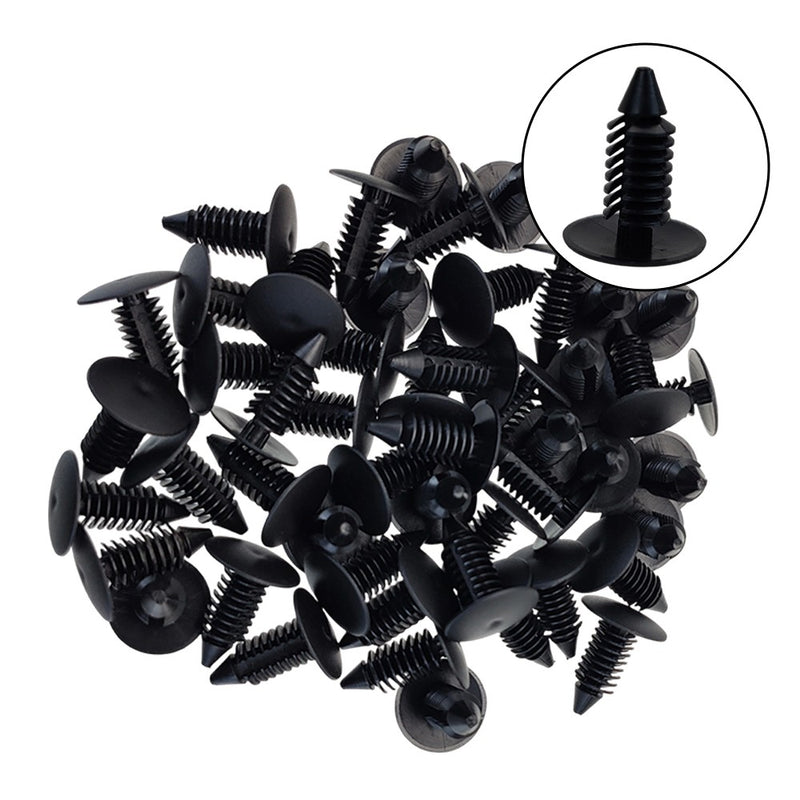 DURAFORCE 50x Bumper Fastener Rivet Clips Fender Shield Retainer Push Pin For Ford