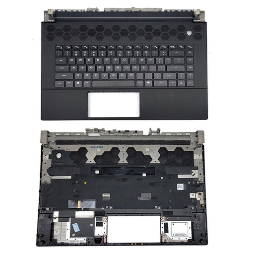 DURAFORCE New Palmrest For Alienware M16 R1 Keyboard W/Backlit Black Upper Case 0CGM3Y US