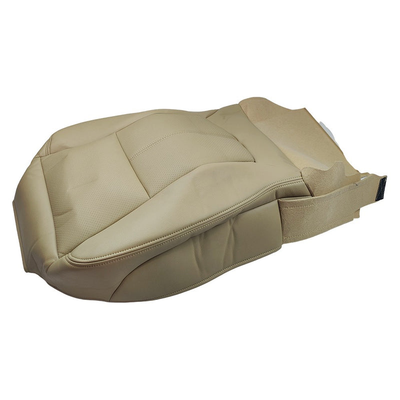 DURAFORCE Passenger Bottom Leather Seat Cover Tan For 2011 2012 - 2014 Ford F150 Lariat