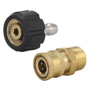 DURAFORCE Pressure Washer Hose Connector Adapter Set Quick Connect M22 to 1/4" Gun to Wand