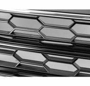 DURAFORCE FiIT 2015-2018 VW MK6 JETTA MESH HEX HONEYCOMB UPPER GRILLE GRILL W/CHROME TRIM