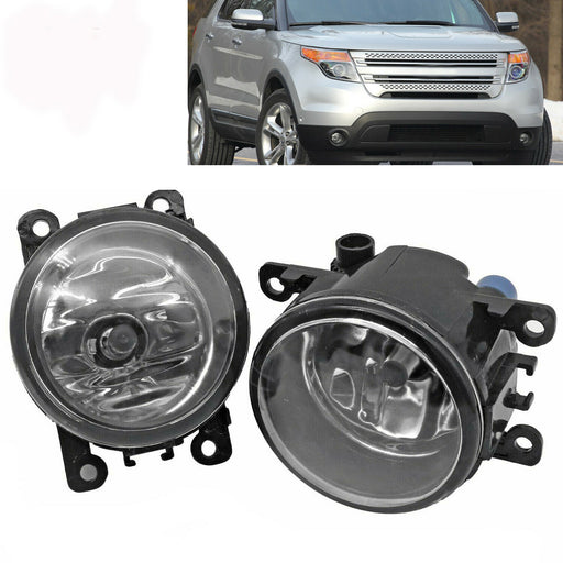 DURAFORCE Clear Lens Pair Bumper Fog Light Lamp For 2011-2015 Ford Explorer Ranger 2.0L